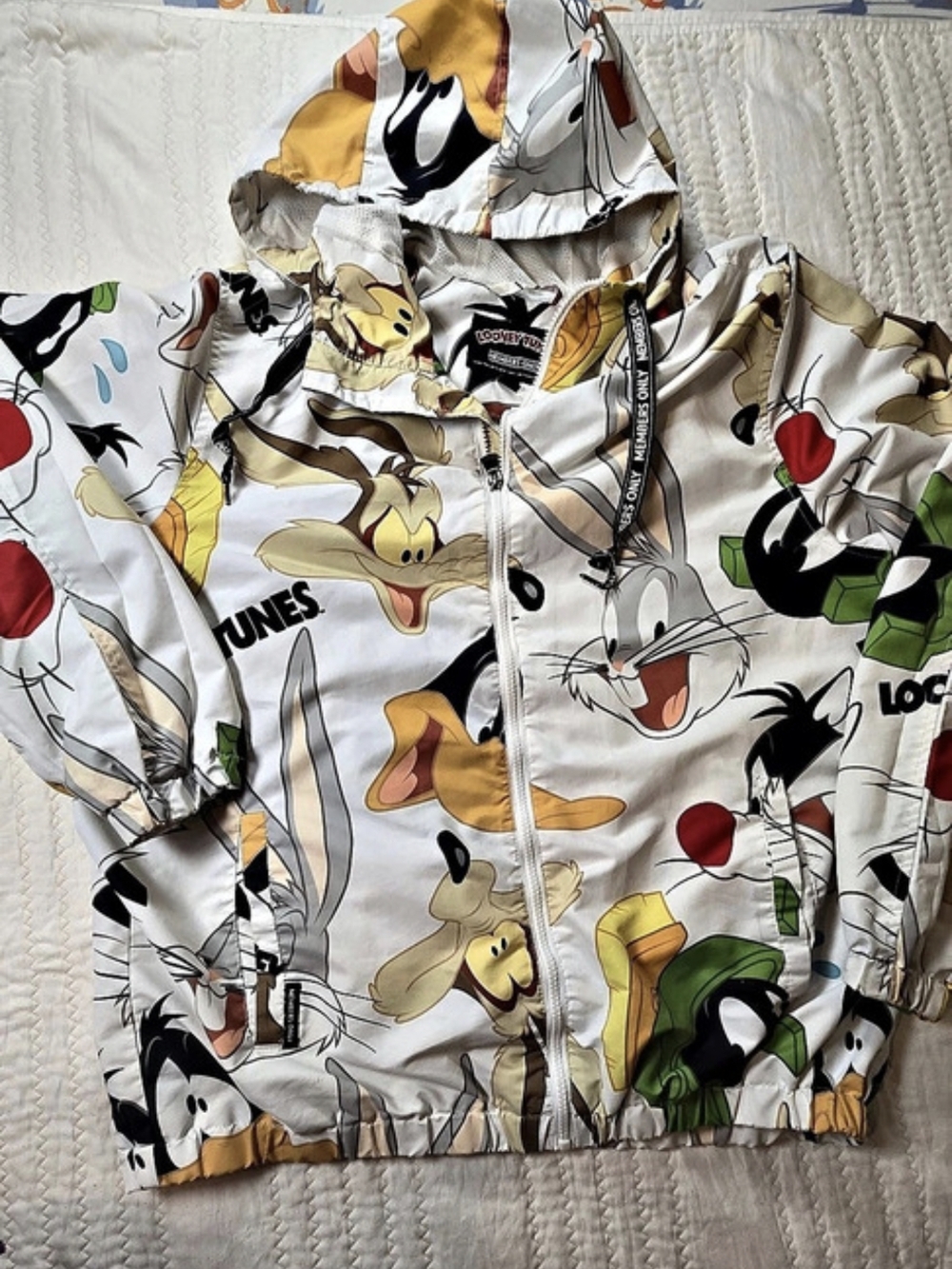 Members Only Looney Tunes Collab Print Windbreaker Jacket